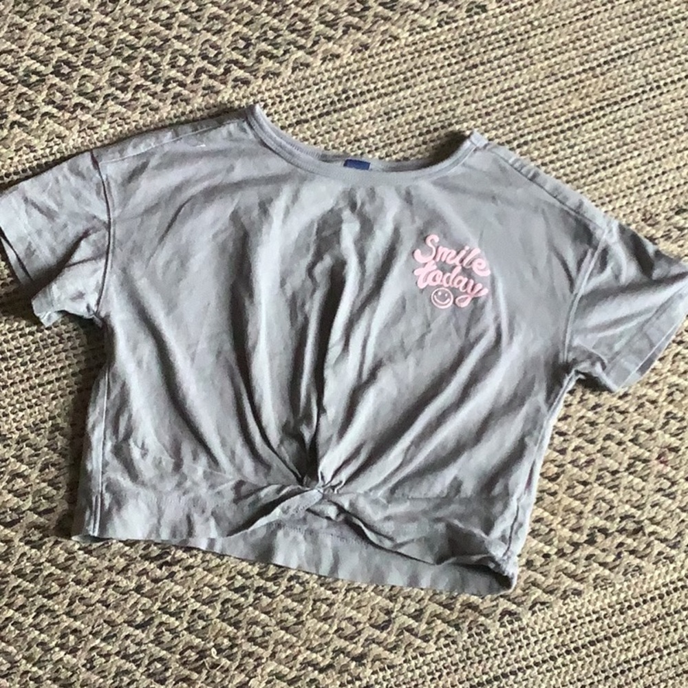 Gray smile today kids shirt